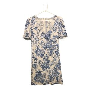 Reformation Blue and White Floral Mini Dress
